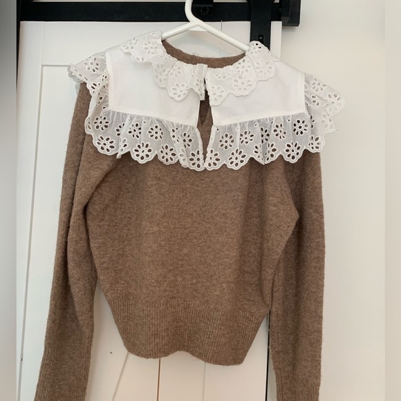 Zara Peter Pan Collar Sweater (L) - Picture 3 of 5